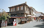 Nessebar - vernacular architecture of wooden houses of the typical Black Sea style 